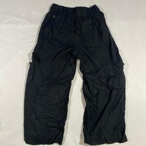 Lululemon Women's Size 4 Black Cargo Wide Leg Crop Pants Athleisure Travel
